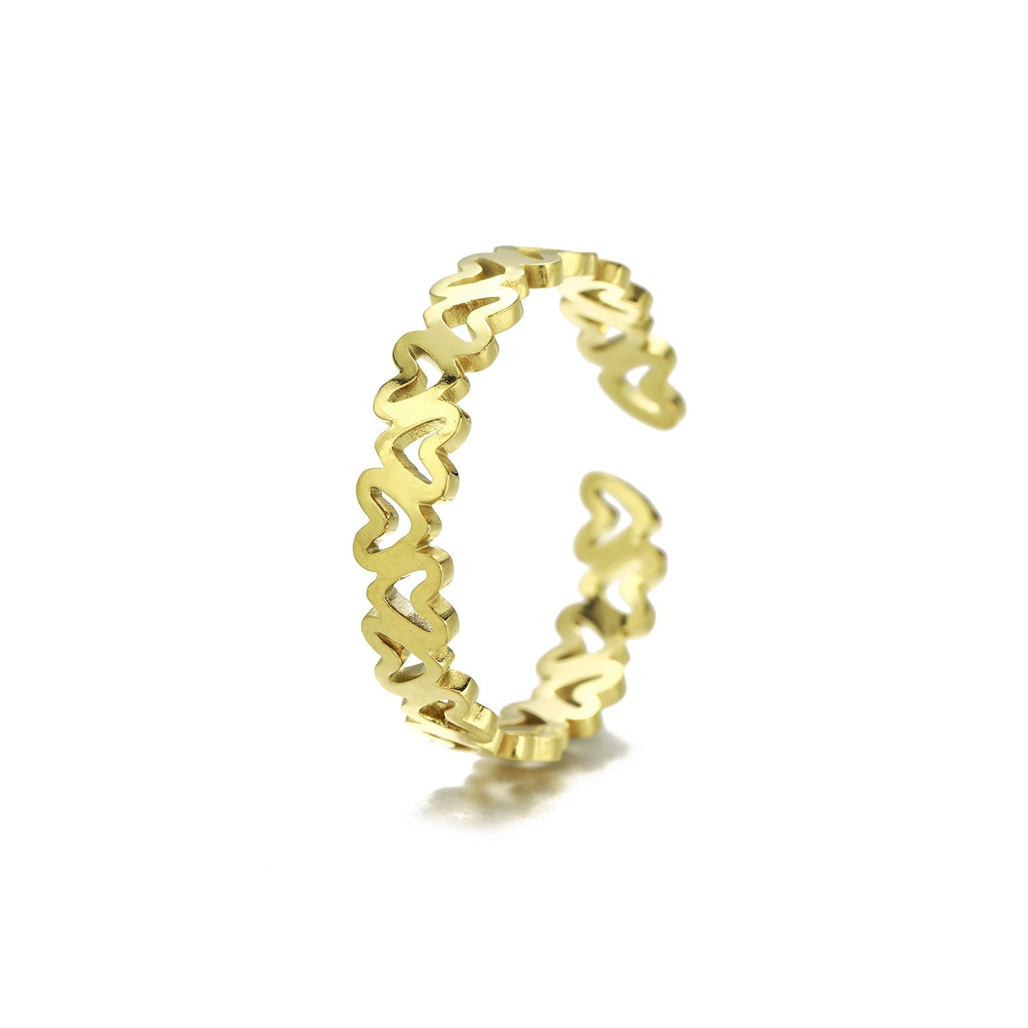 Ring hartjes goud - Desieradenconcurrent.nl
