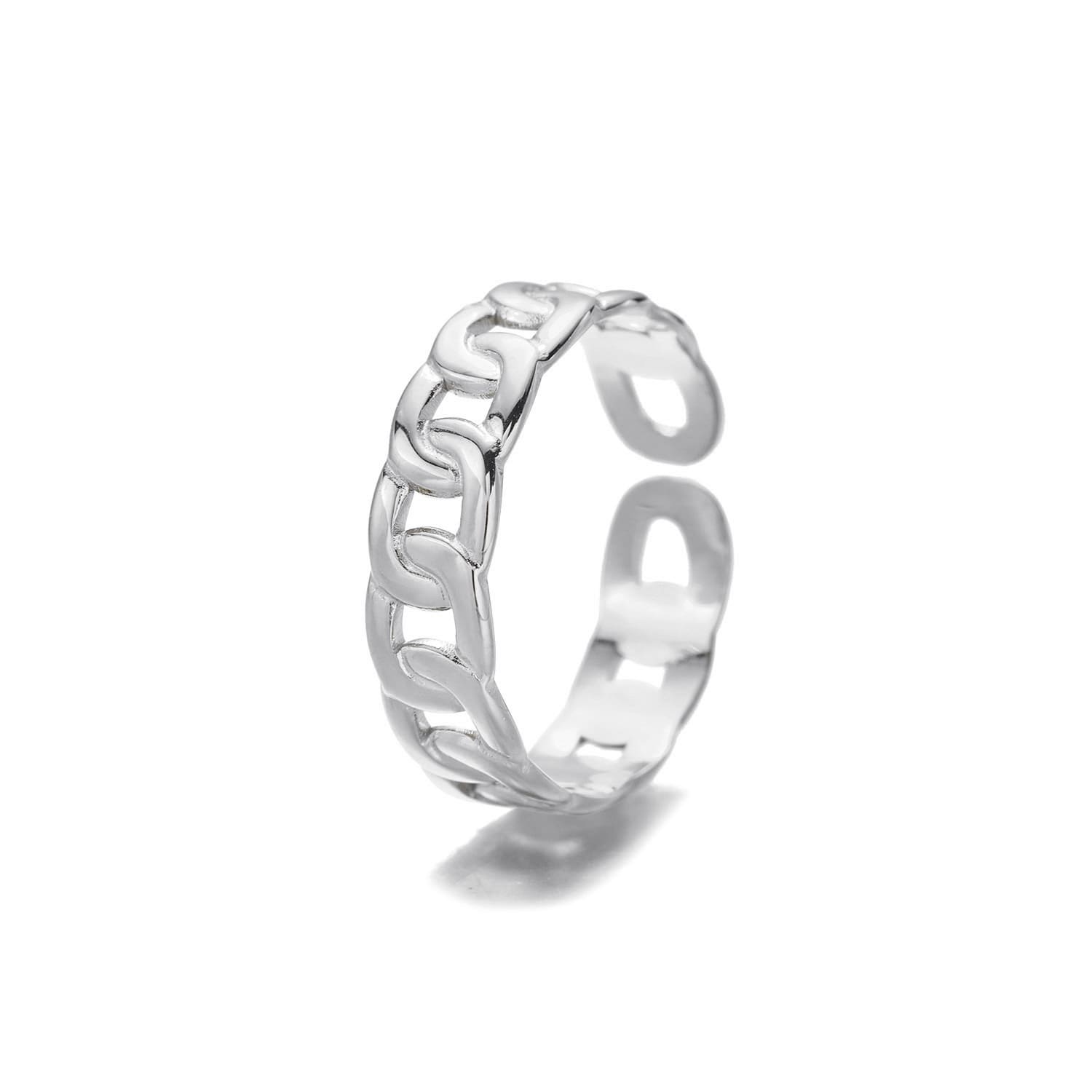 Ring kleine schakels zilver - Desieradenconcurrent.nl