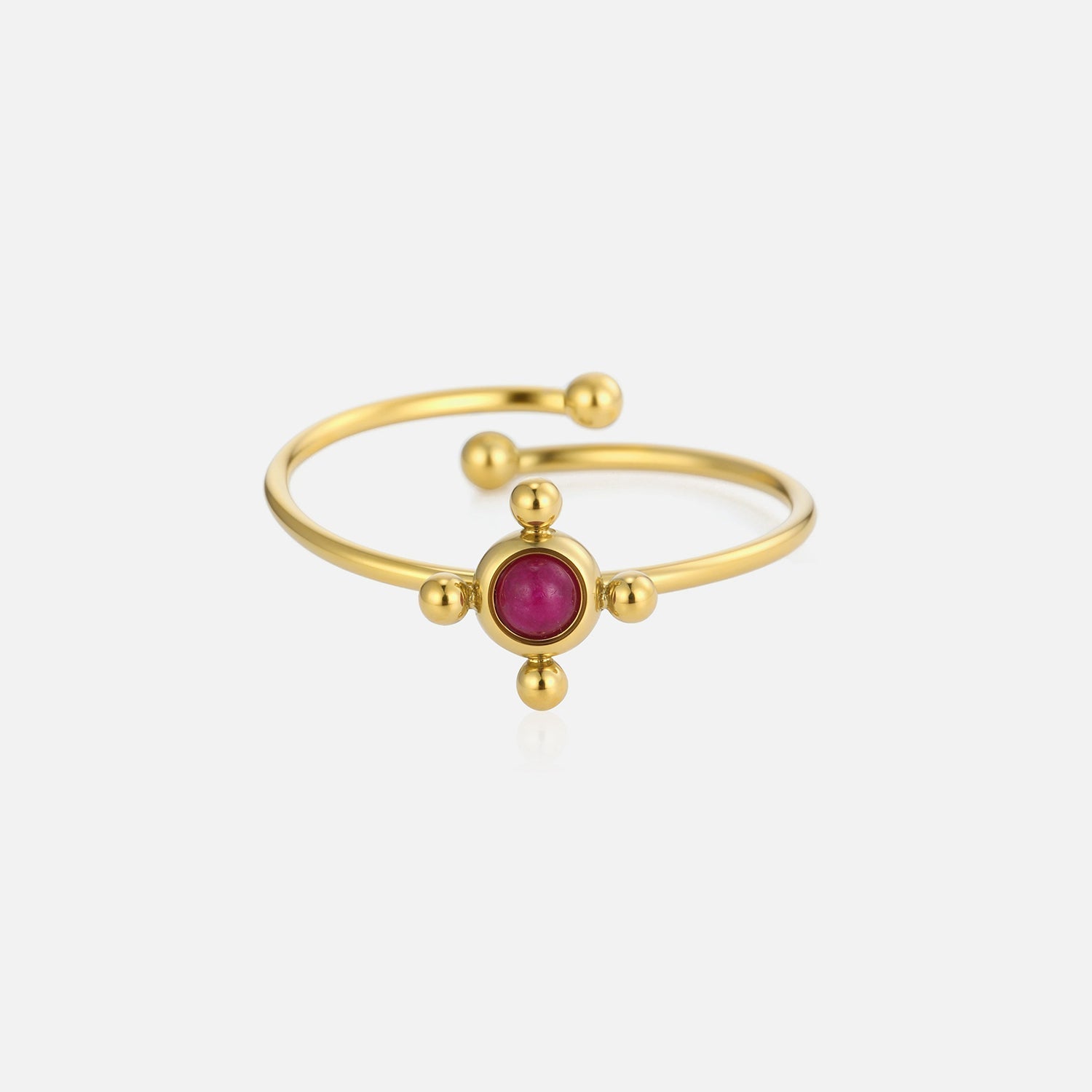 Ring minimalistische steen goud - Desieradenconcurrent.nl