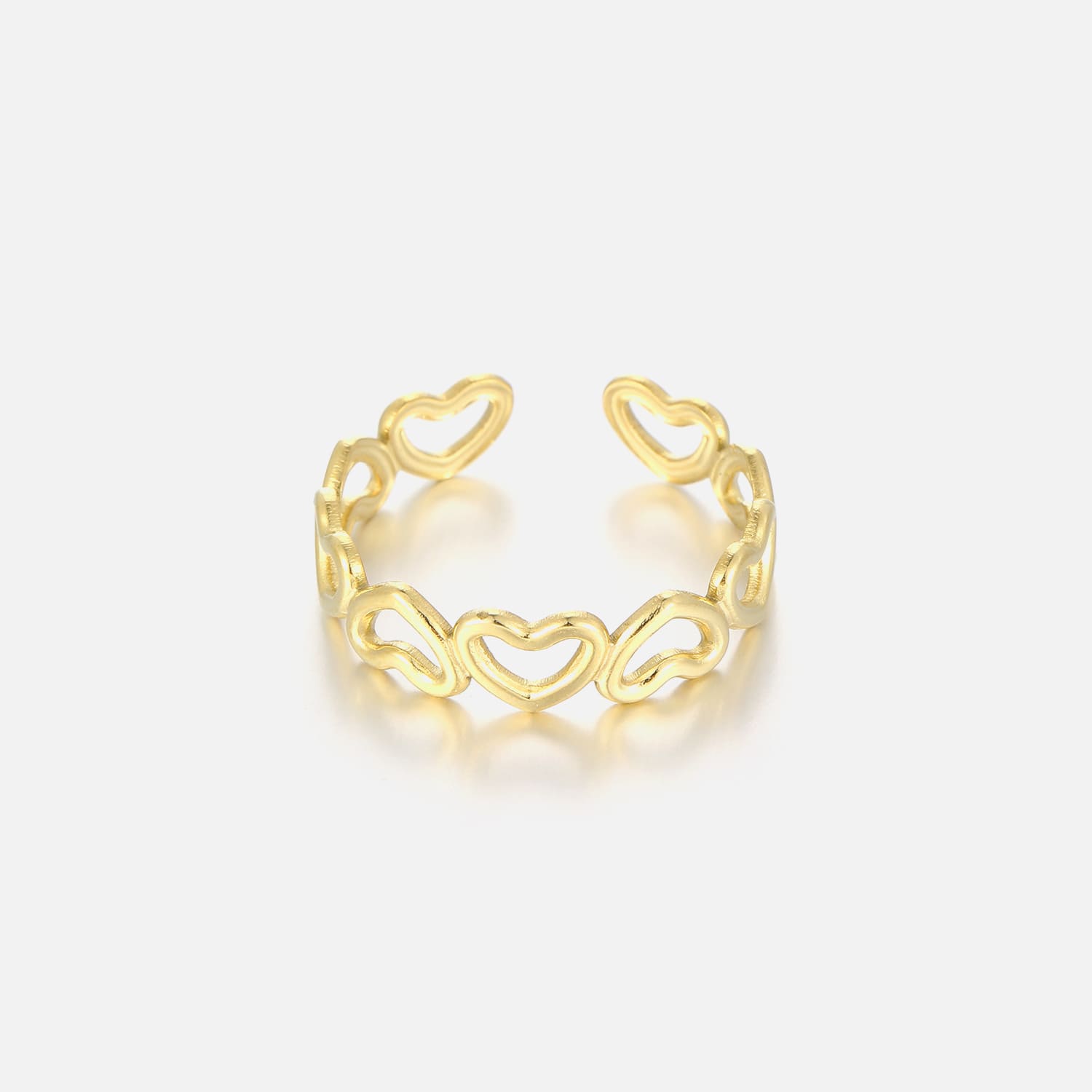 Ring open hartjes goud - Desieradenconcurrent.nl