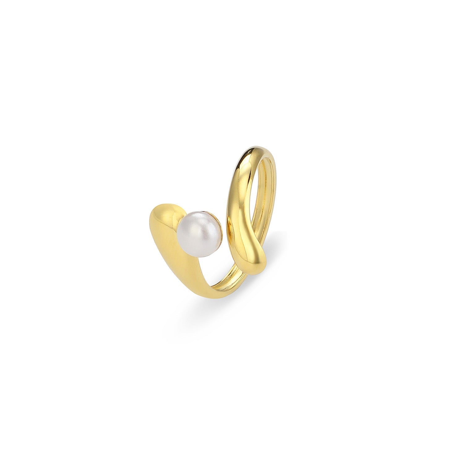 Ring parel gevormd goud - Desieradenconcurrent.nl