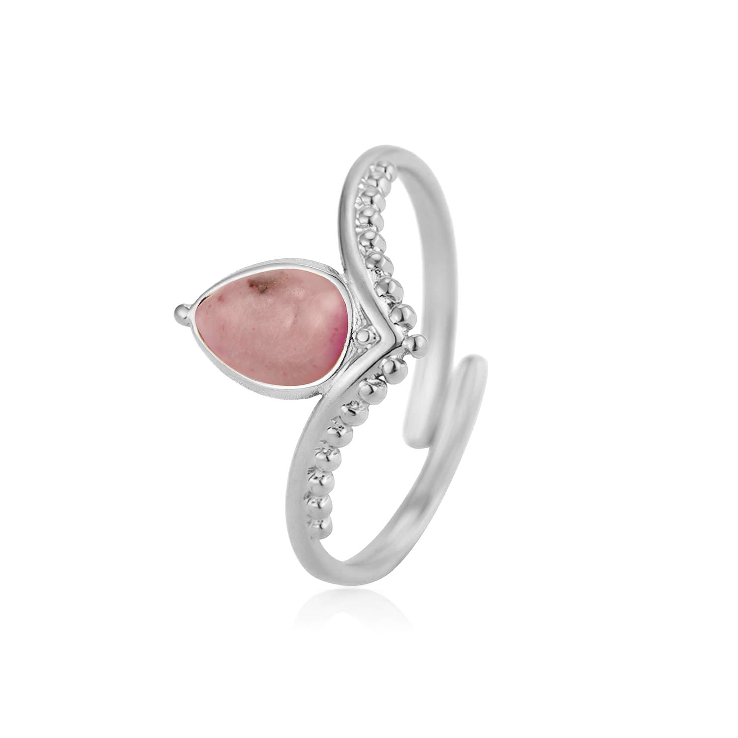 Ring rozenkwarts zilver - Desieradenconcurrent.nl