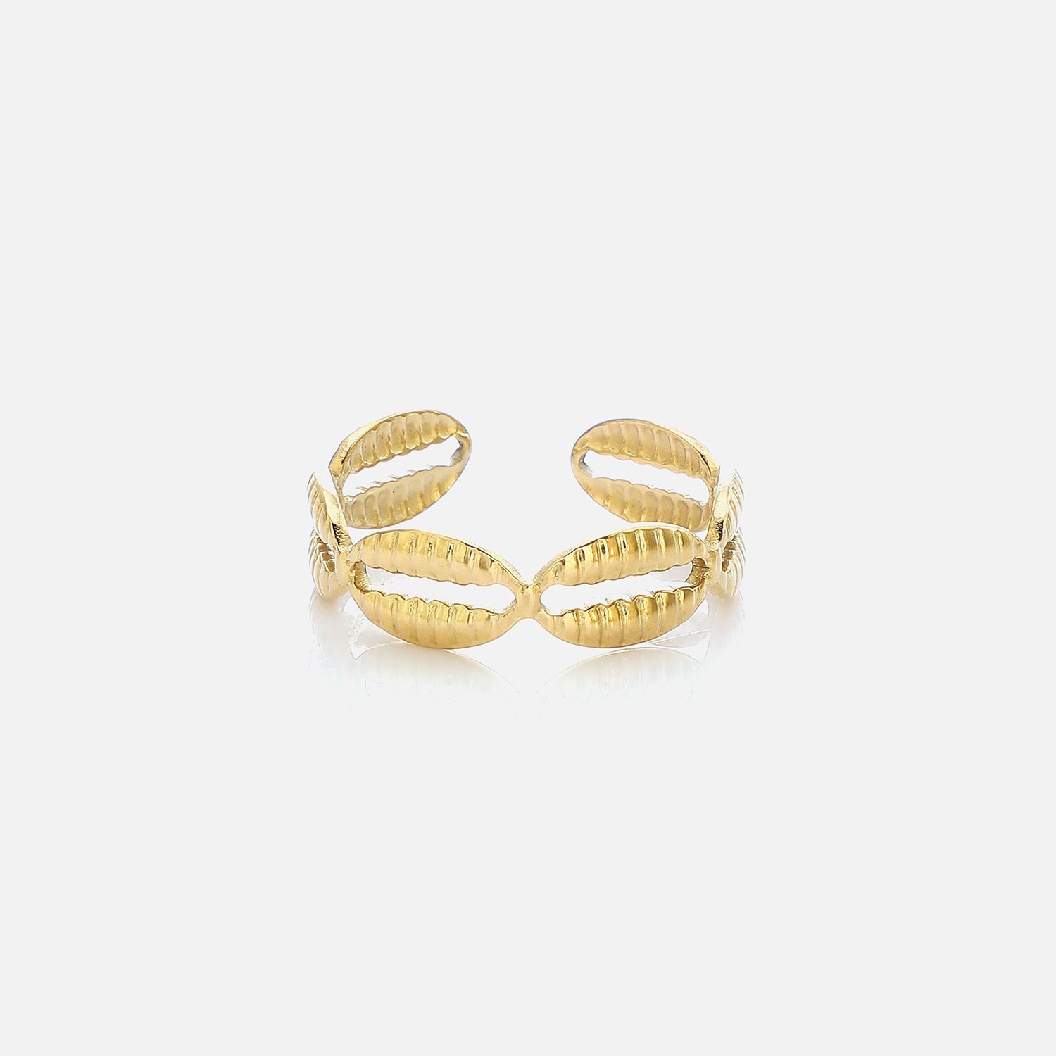 Ring schelpen goud - Desieradenconcurrent.nl