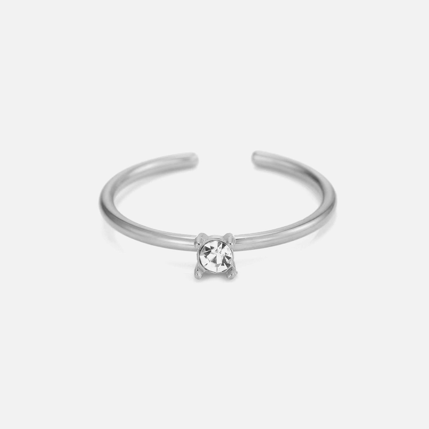 Ring steentje zilver - Desieradenconcurrent.nl