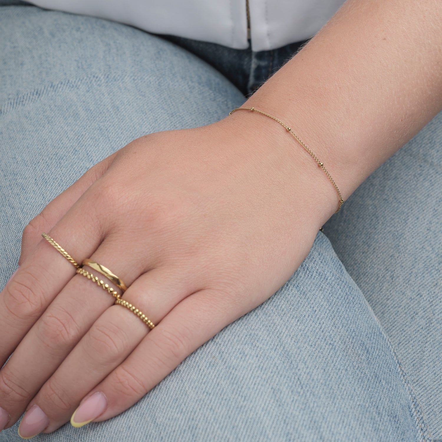 Ring tweelaags gevormd goud - Desieradenconcurrent.nl