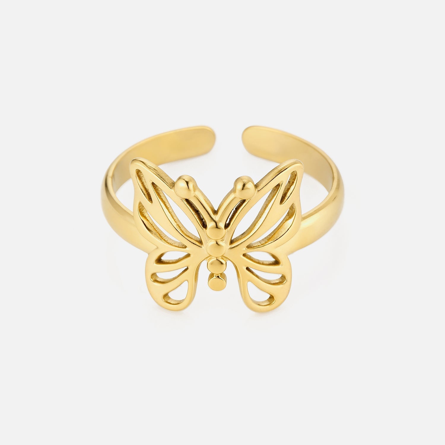 Ring vlinder icoon goud - Desieradenconcurrent.nl