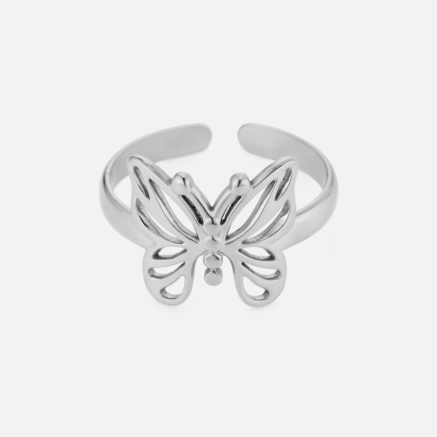 Ring vlinder icoon zilver - Desieradenconcurrent.nl