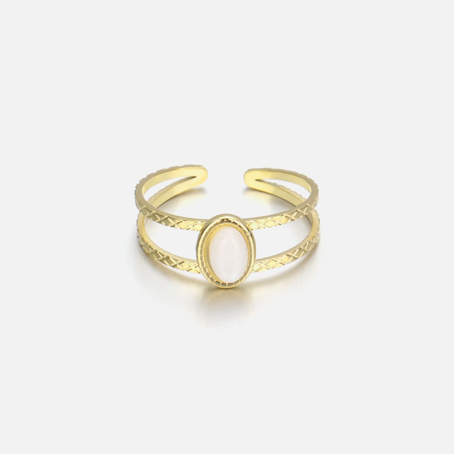 Ring witte steen goud - Desieradenconcurrent.nl