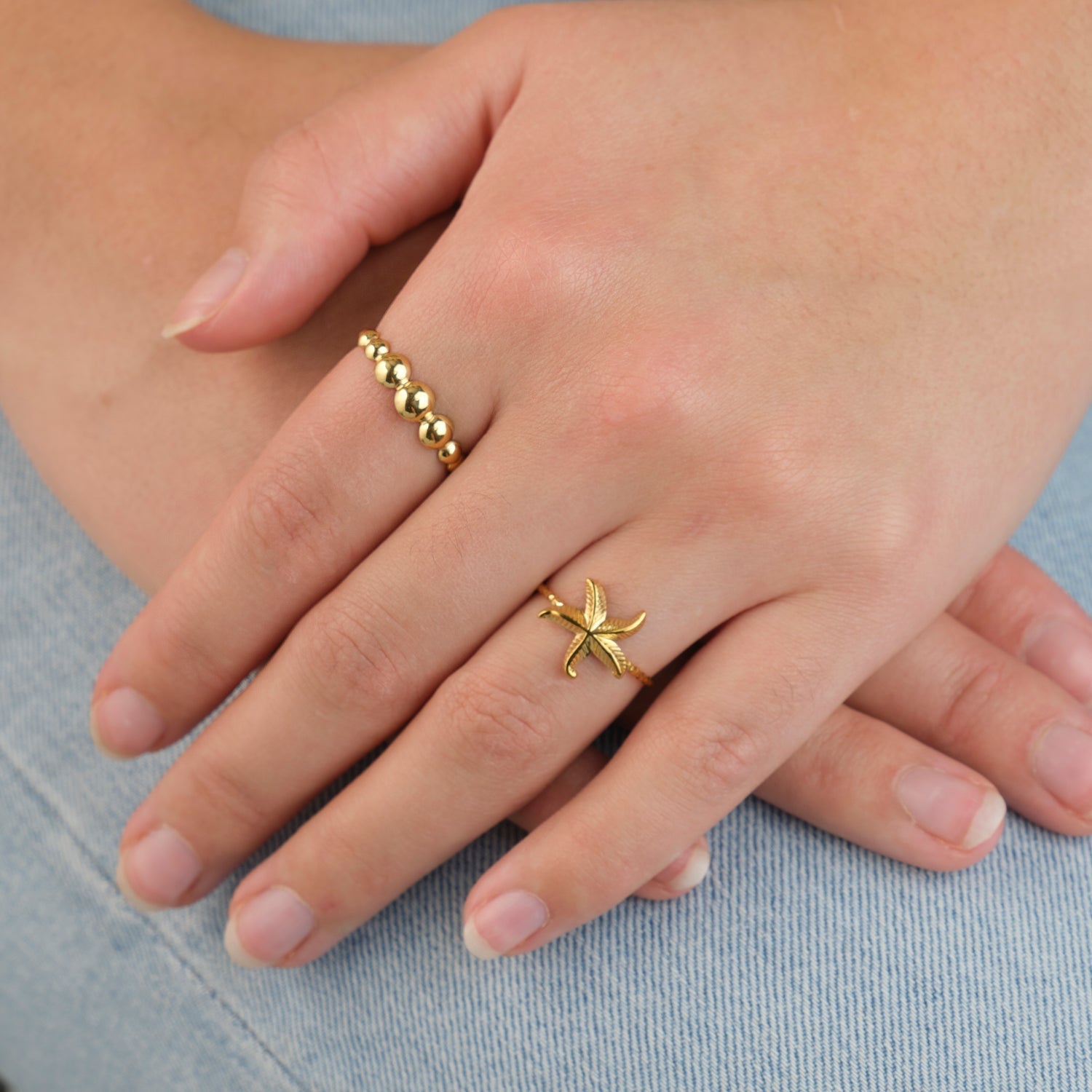 Ring zeester goud - Desieradenconcurrent.nl