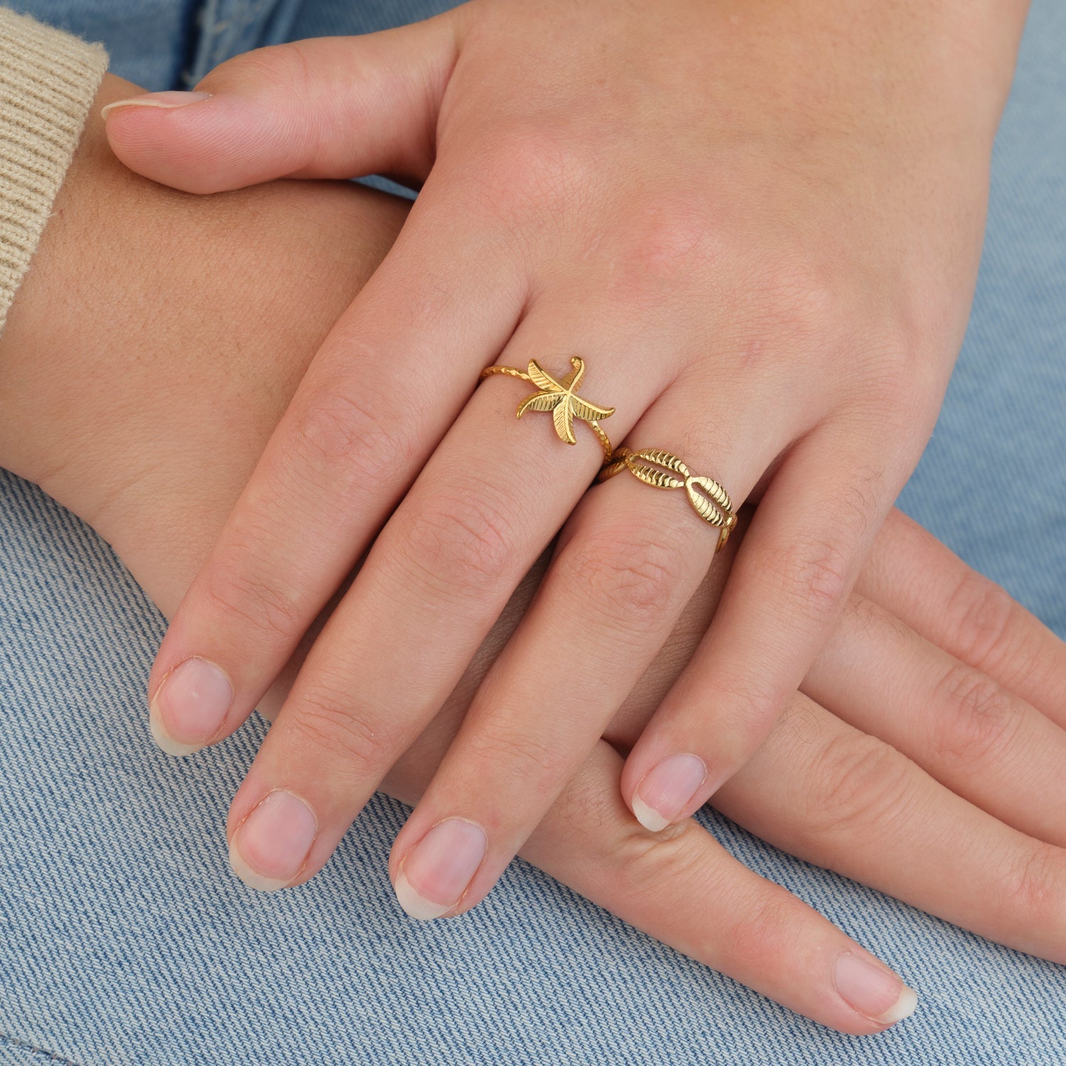 Ring zeester goud - Desieradenconcurrent.nl