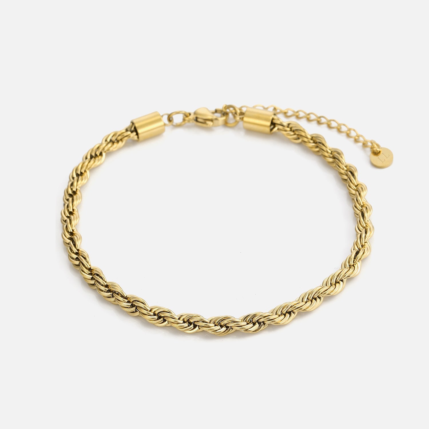 Rope armband 4mm Goud - Desieradenconcurrent.nl