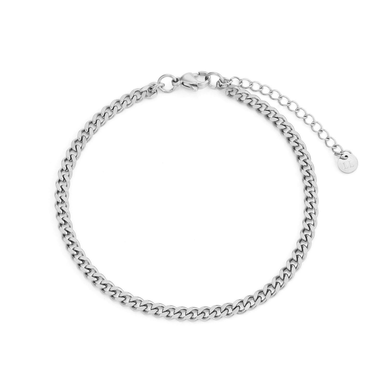 Schakel armband 4mm Zilver - Desieradenconcurrent.nl