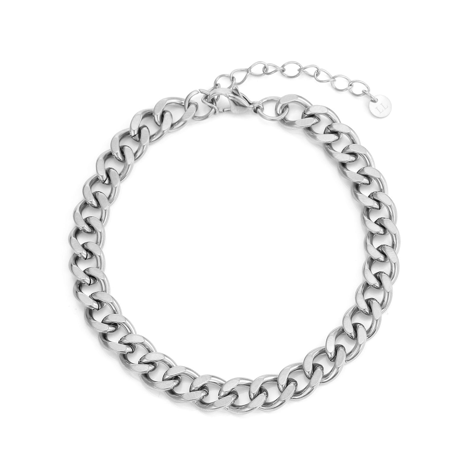 Schakel armband 8mm Zilver - Desieradenconcurrent.nl
