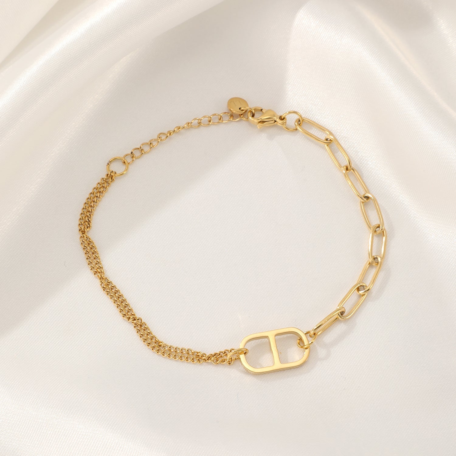 Schakelarmband goodlife goud - Desieradenconcurrent.nl