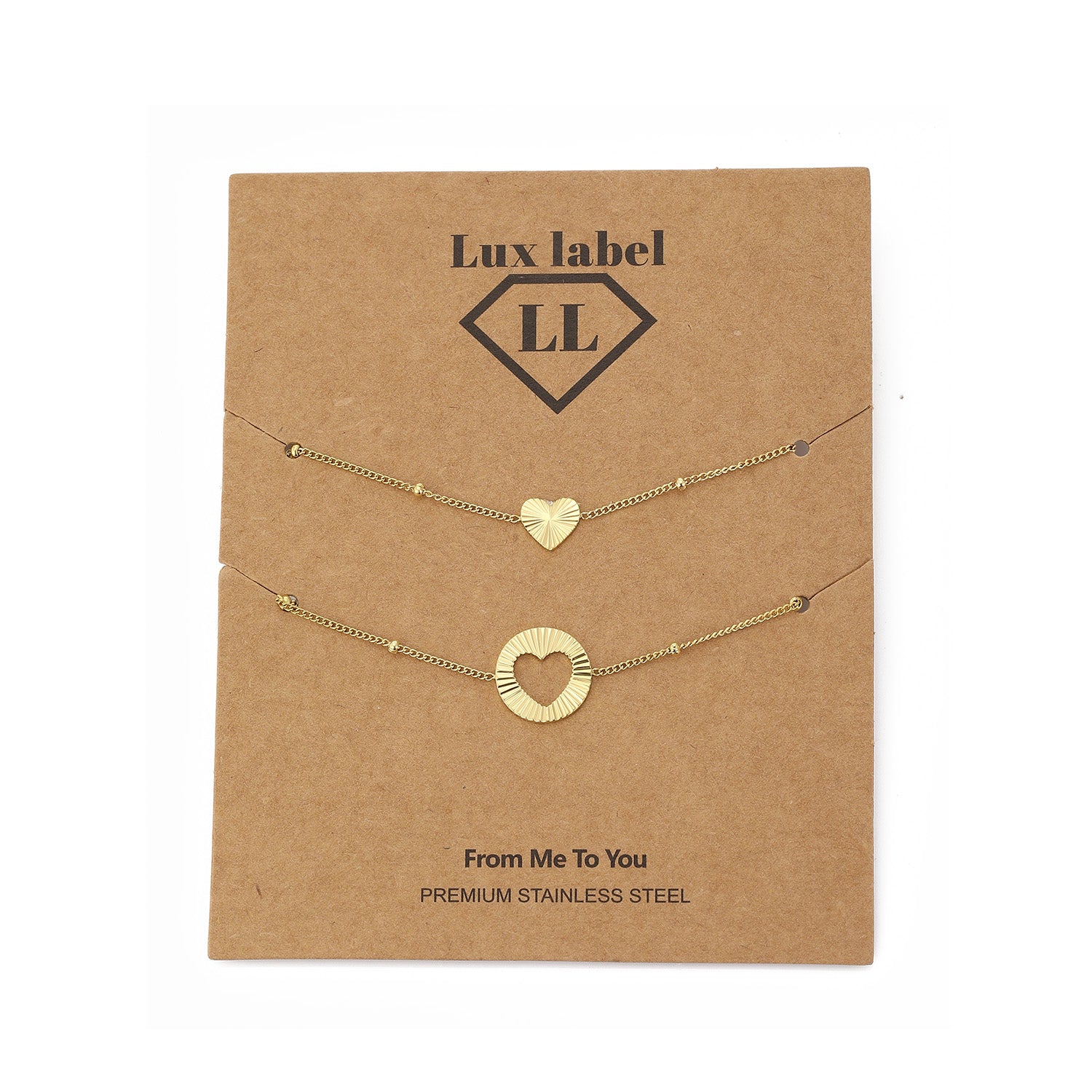 Set armbanden double love goud - Desieradenconcurrent.nl
