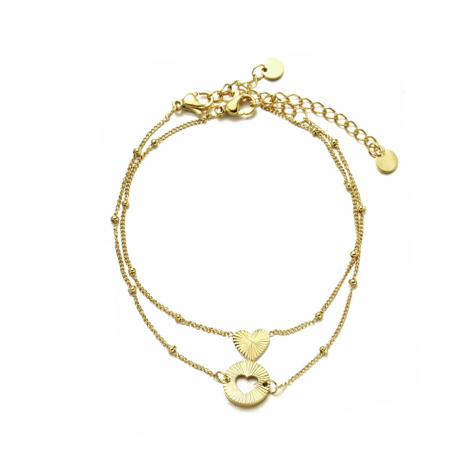 Set armbanden double love goud - Desieradenconcurrent.nl
