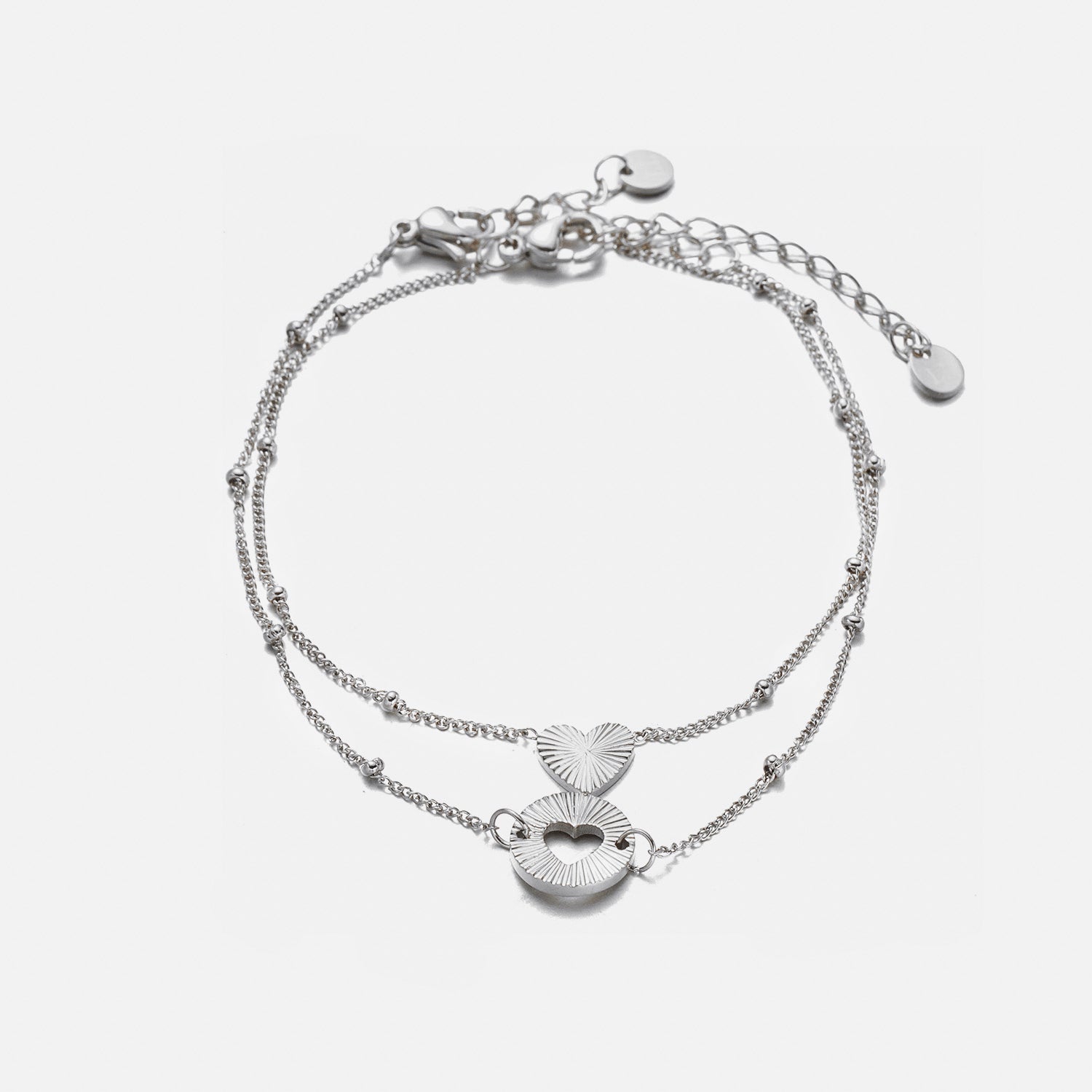 Set armbanden double love zilver - Desieradenconcurrent.nl