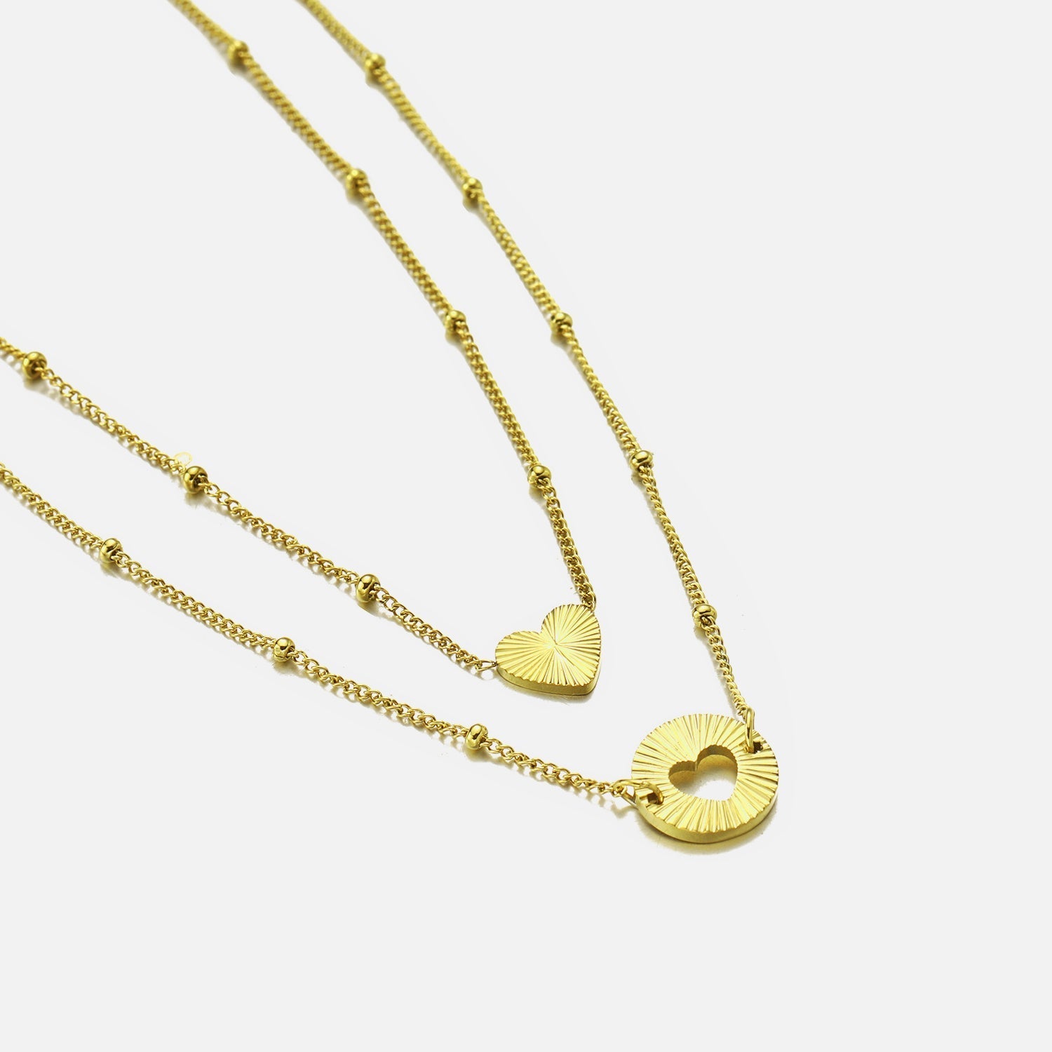 Set kettingen double love goud - Desieradenconcurrent.nl