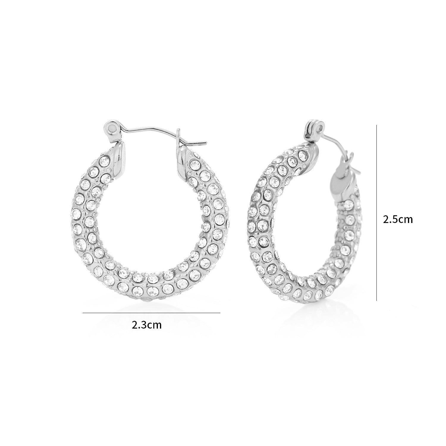 Steentjes hoops zilver - Desieradenconcurrent.nl