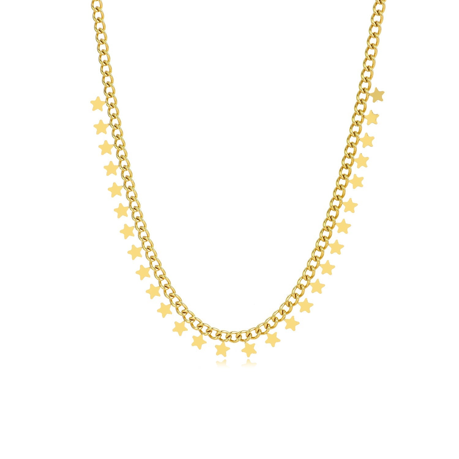 Sterretjes ketting goud - Desieradenconcurrent.nl