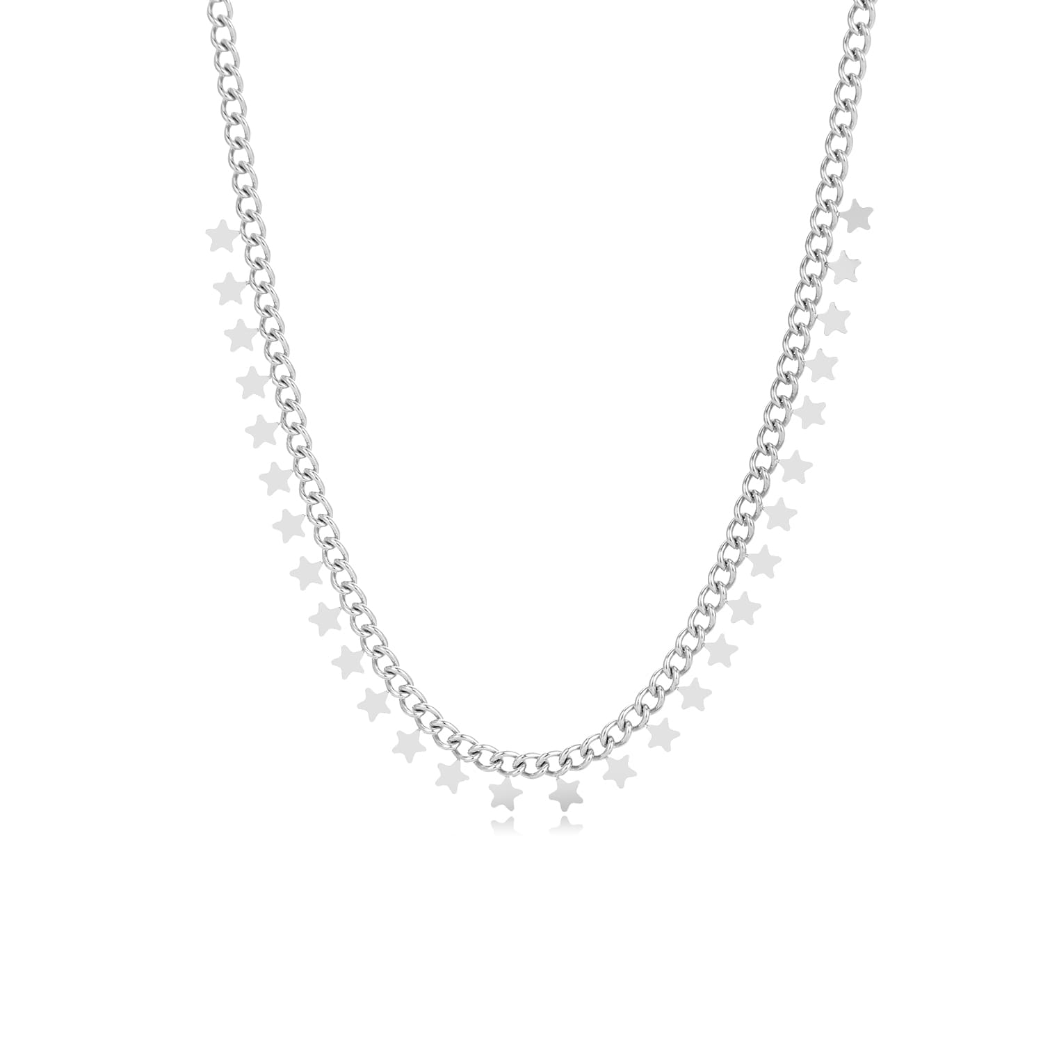 Sterretjes ketting zilver - Desieradenconcurrent.nl