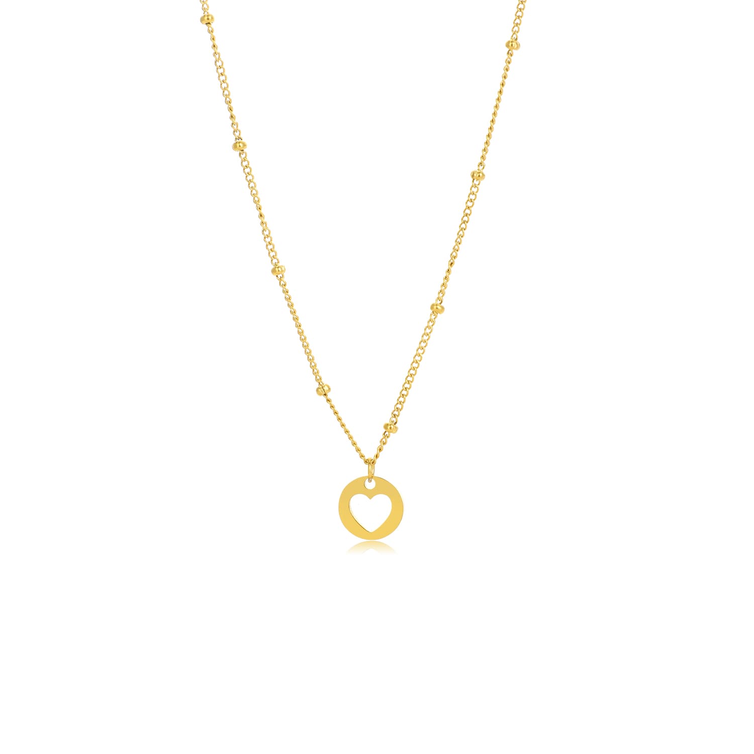 Vriendschapketting open hartje goud - Desieradenconcurrent.nl