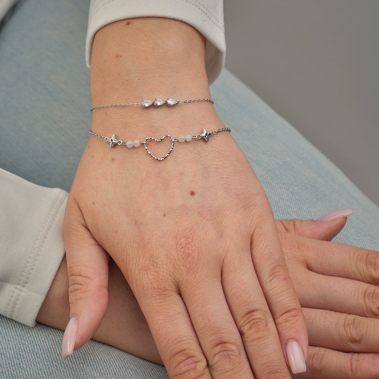 Dripping Zircon Drop Bracelet