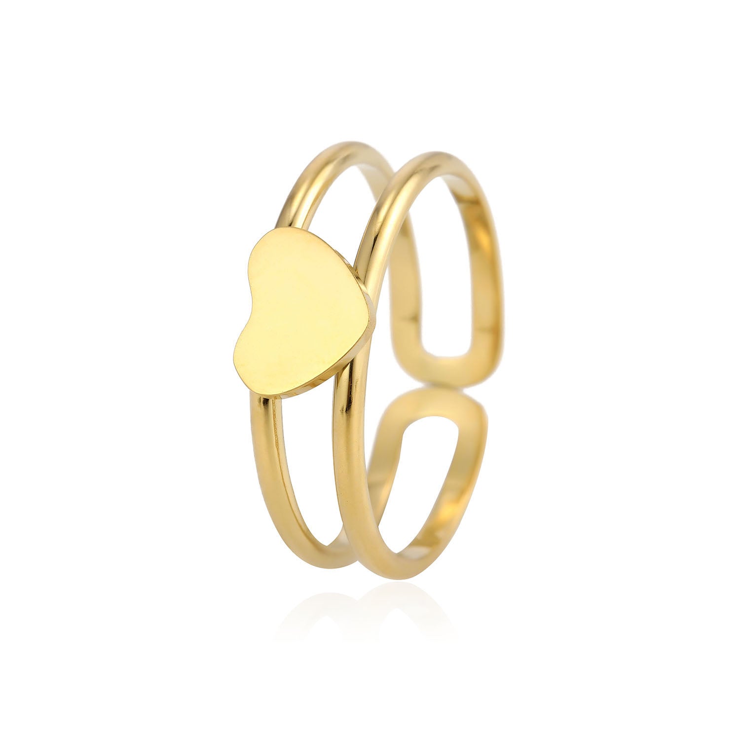Two-Tier Heart Ring