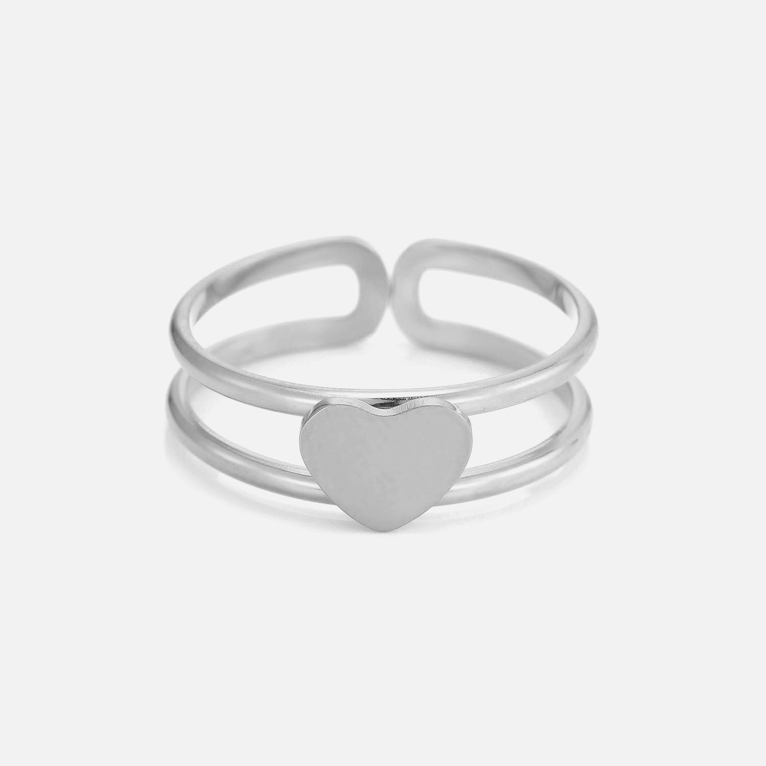 Two-Tier Heart Ring
