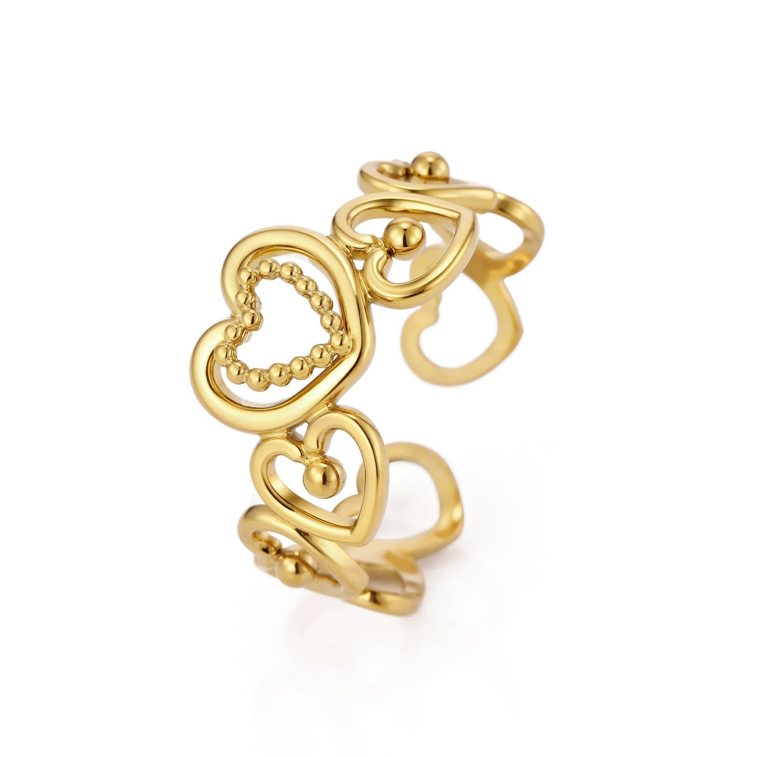 Stacked Hearts Ring