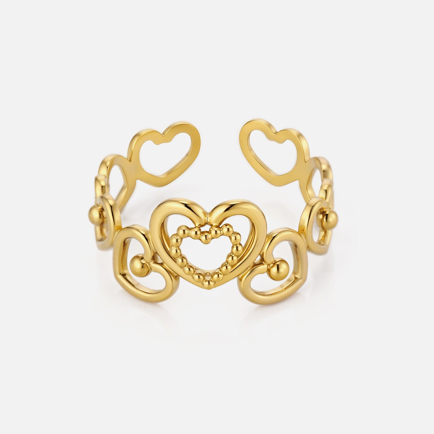 Stacked Hearts Ring