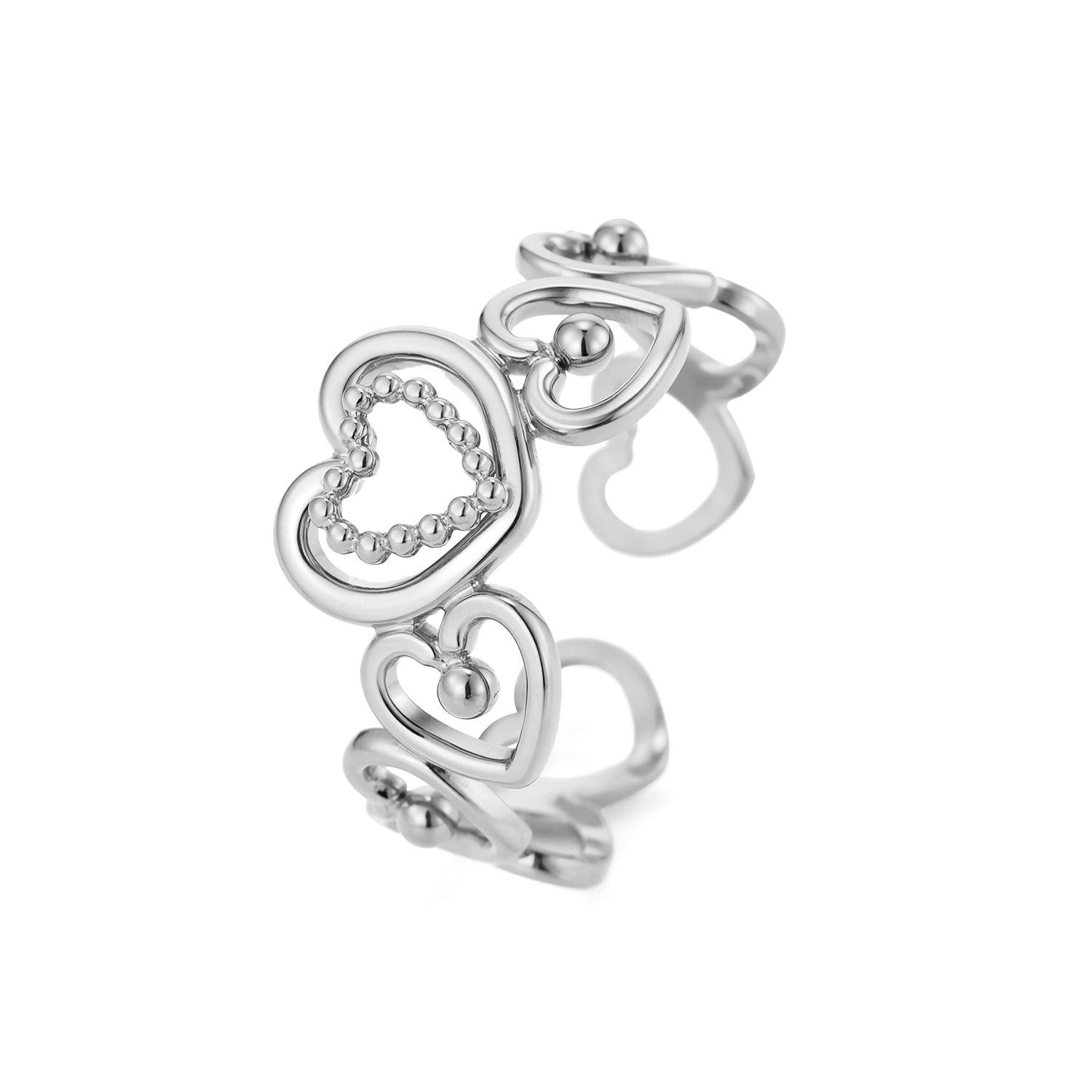 Stacked Hearts Ring
