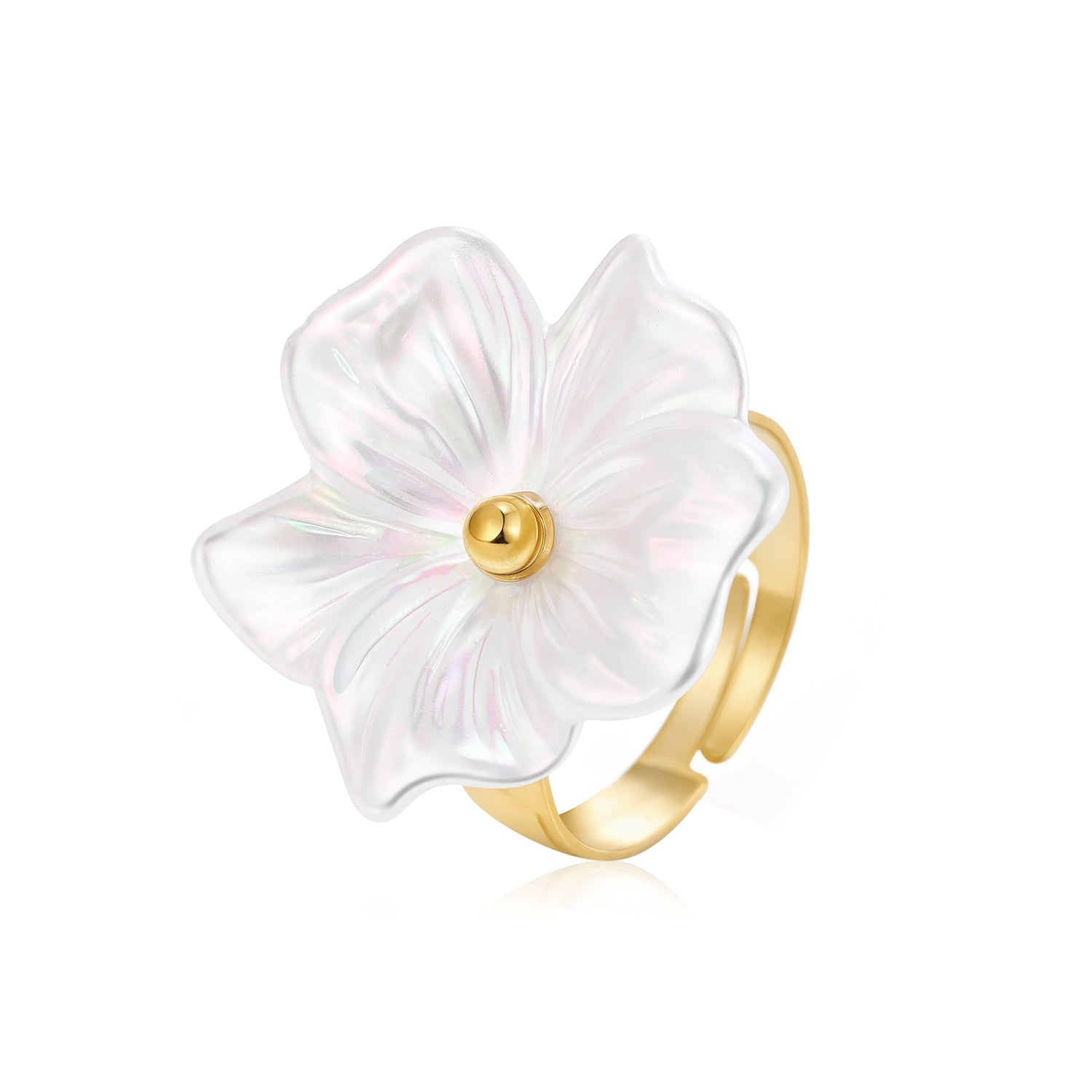 White Flower Ring