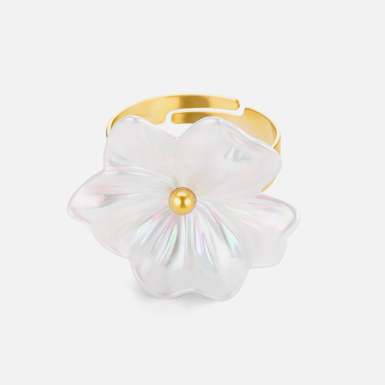 White Flower Ring