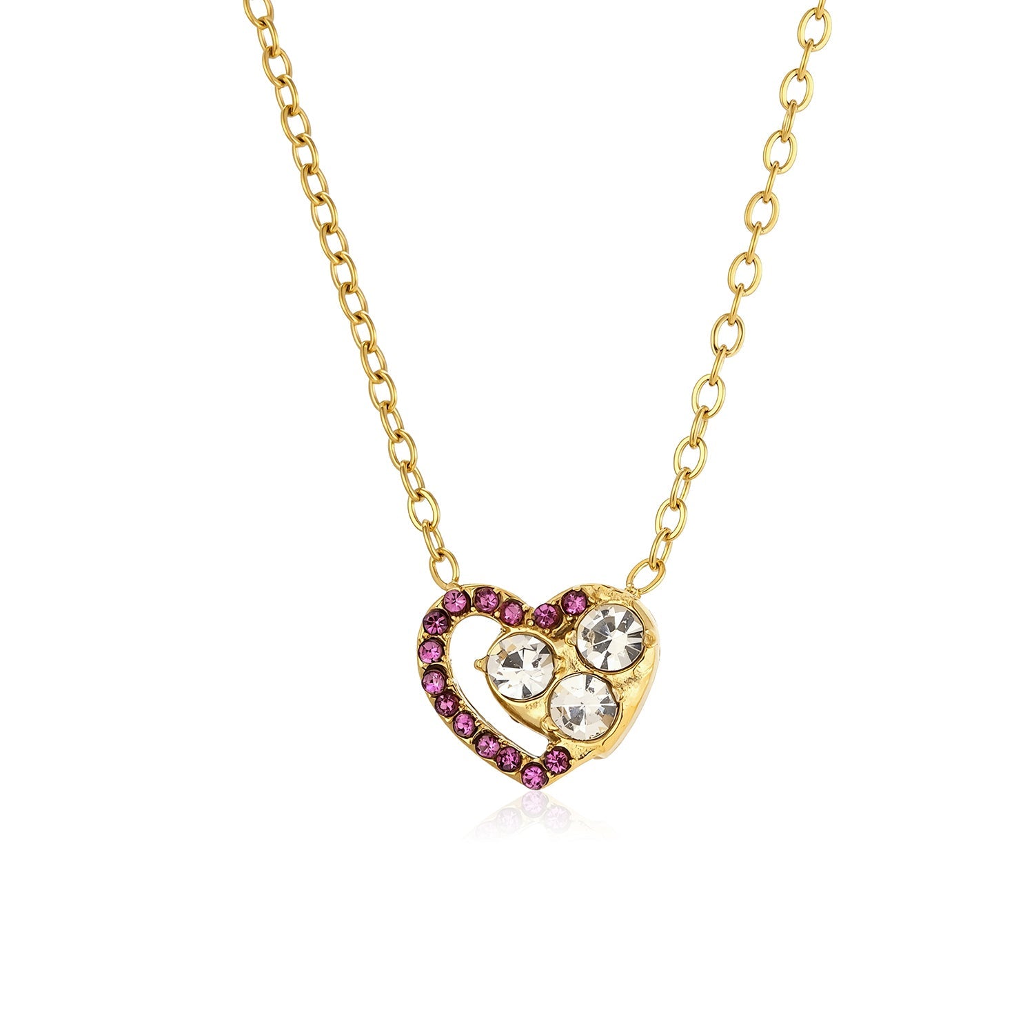 Heart Pendant with Gemstones