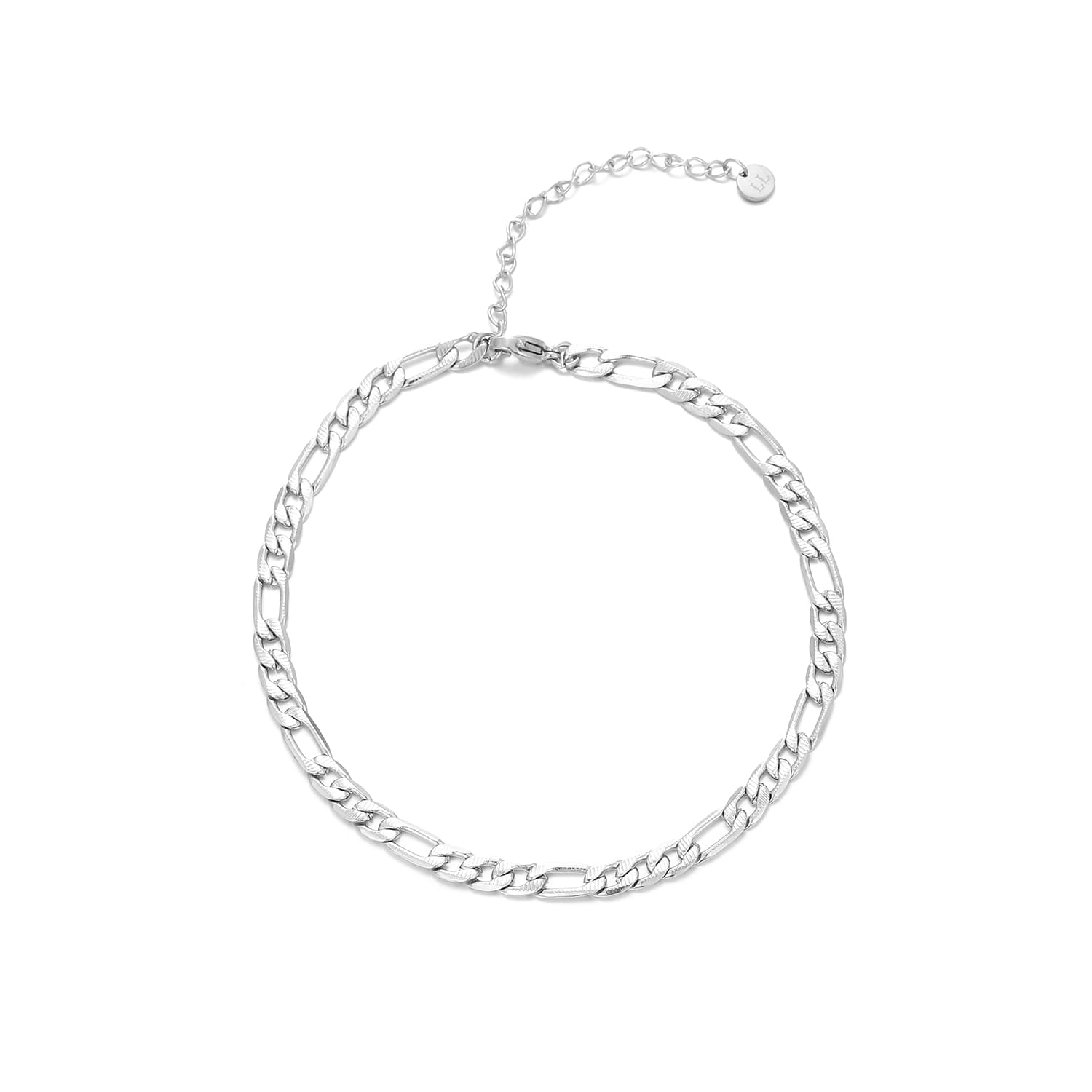 Armband figaro fancy zilver - Desieradenconcurrent.nl