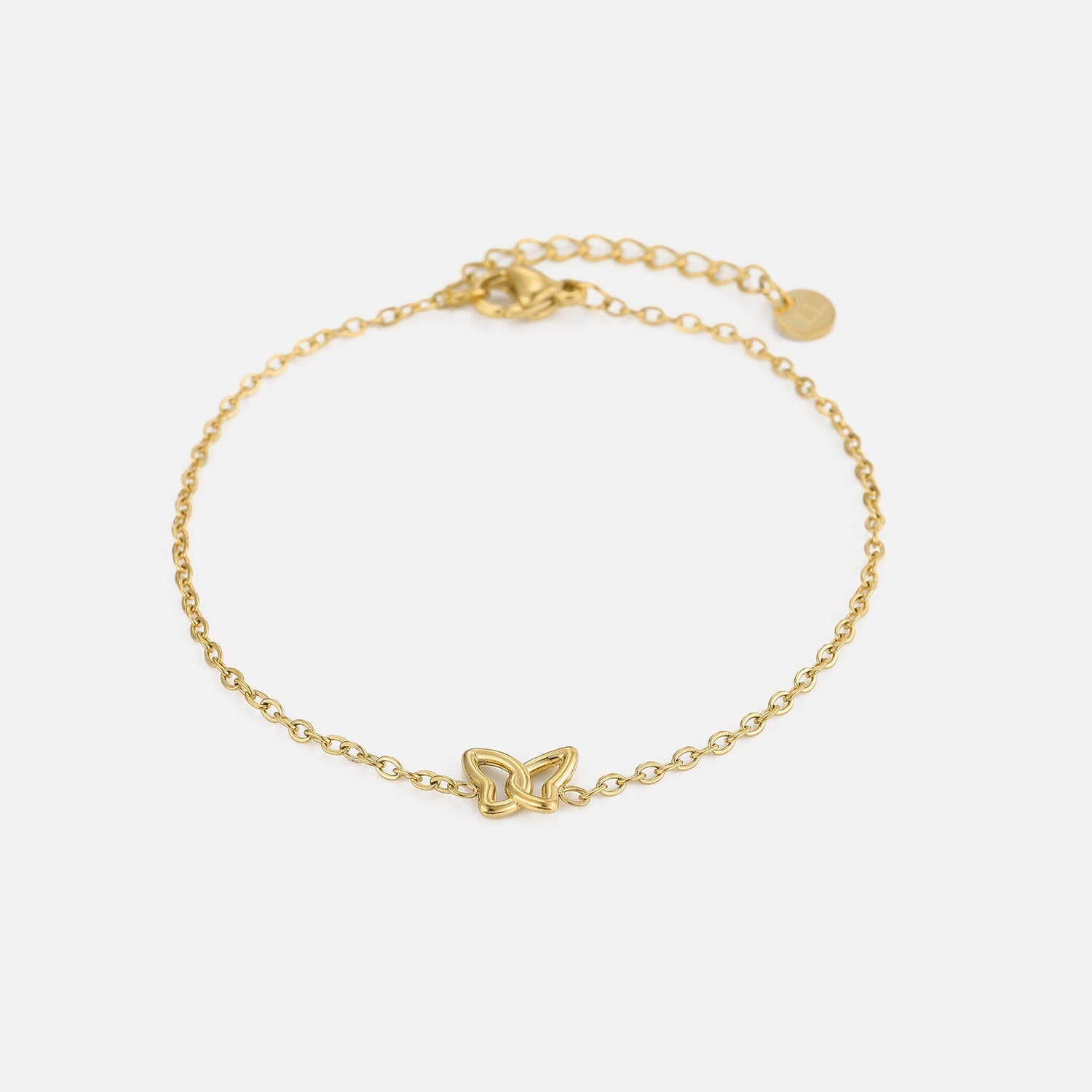 Armband gevromde vlinder goud - Desieradenconcurrent.nl