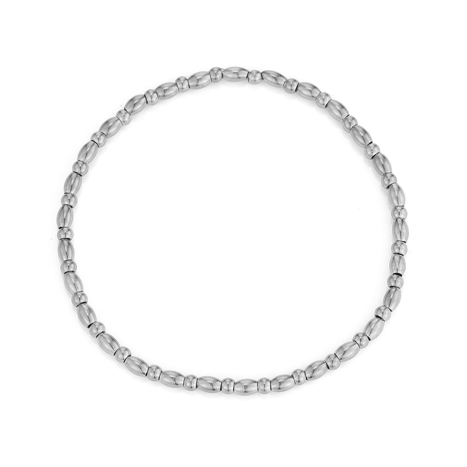 Armband kleine bolletjes stretch zilver - Desieradenconcurrent.nl