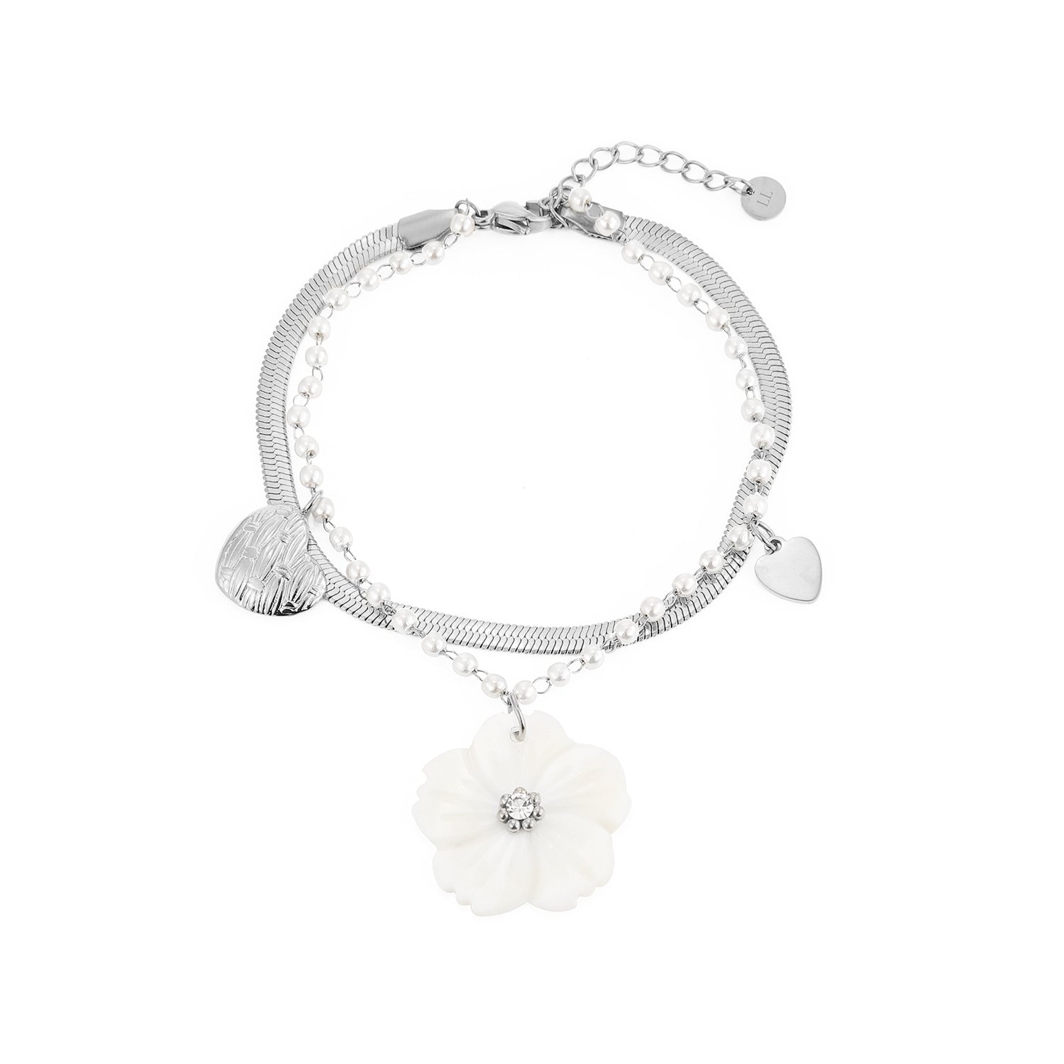 Armband love en bloom zilver - Desieradenconcurrent.nl