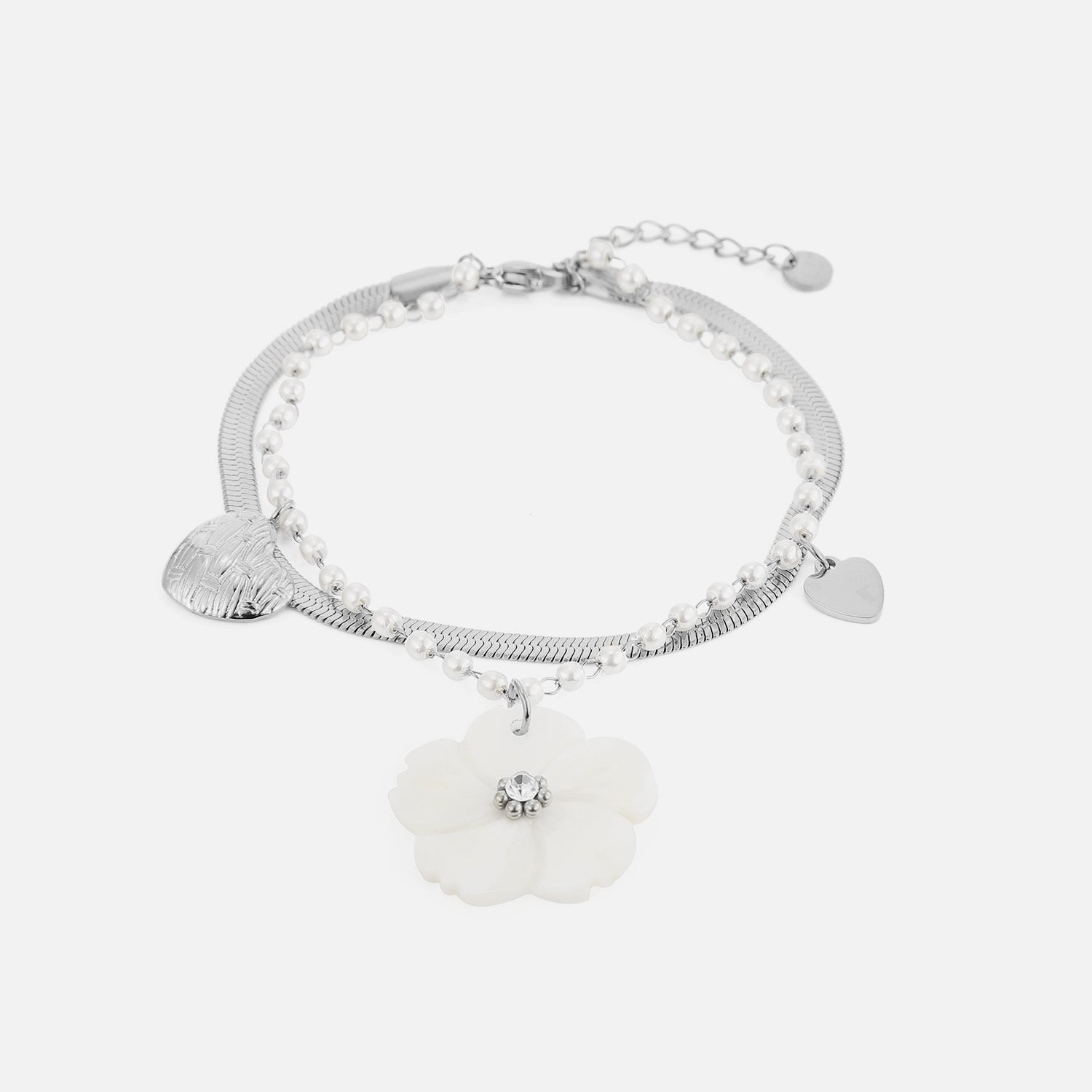Armband love en bloom zilver - Desieradenconcurrent.nl