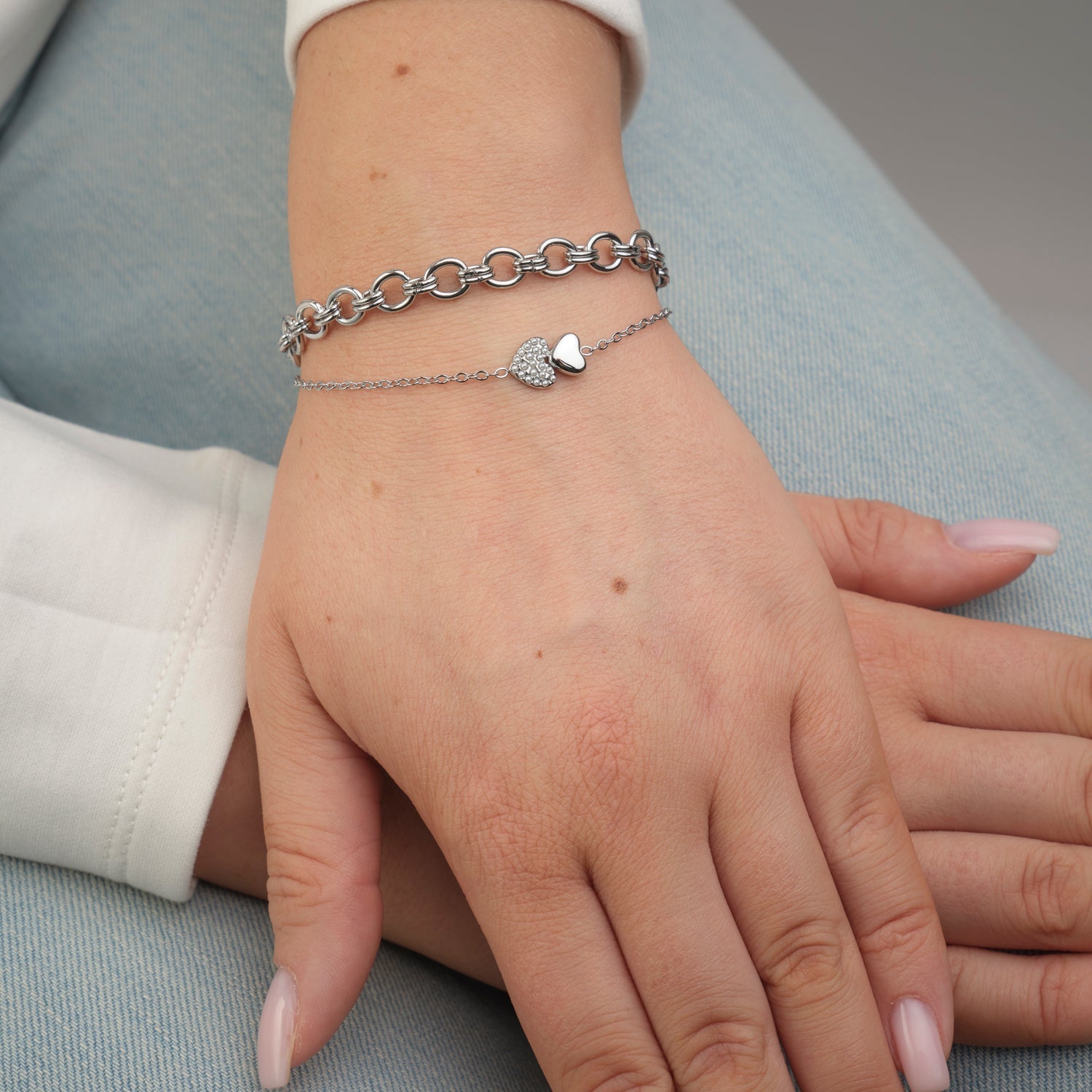 Armband loved heart zilver - Desieradenconcurrent.nl