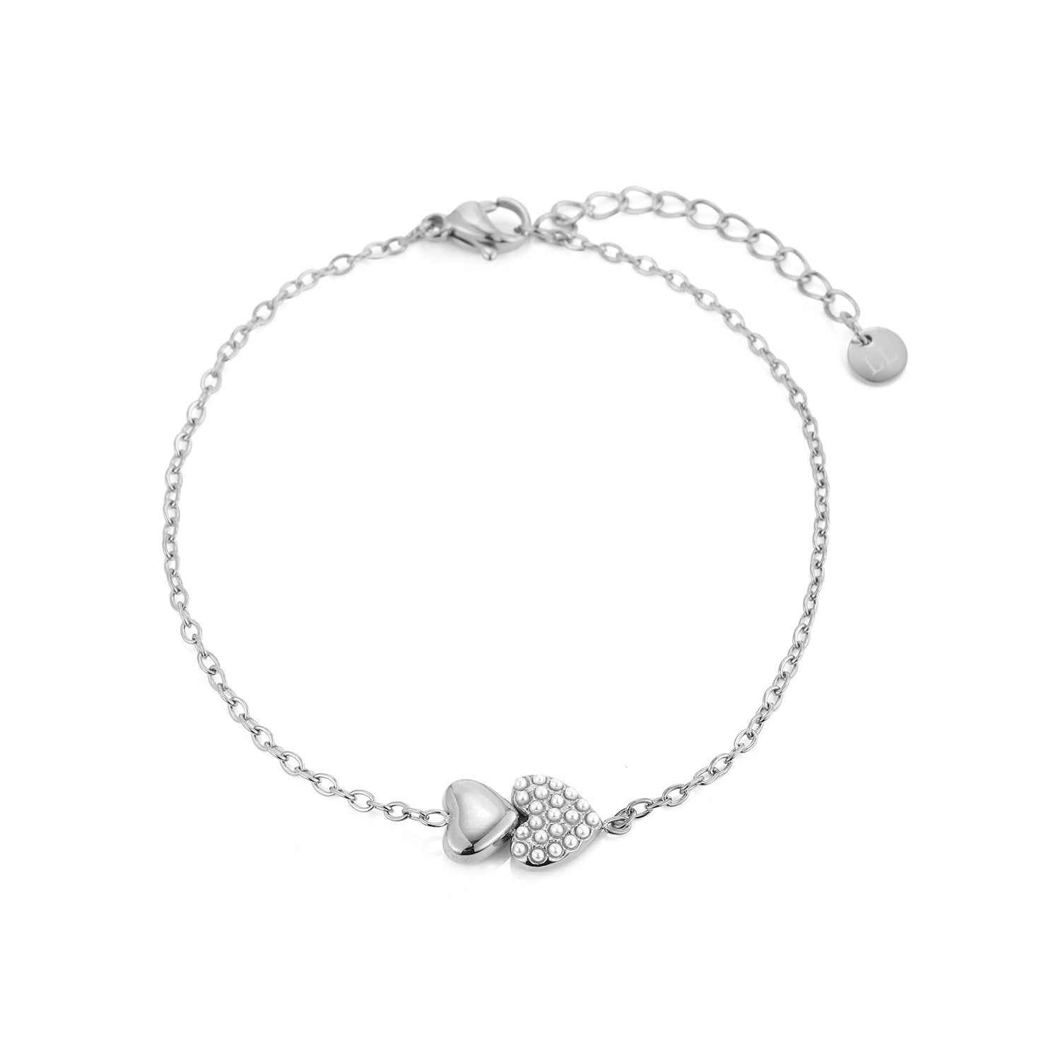 Armband loved heart zilver - Desieradenconcurrent.nl
