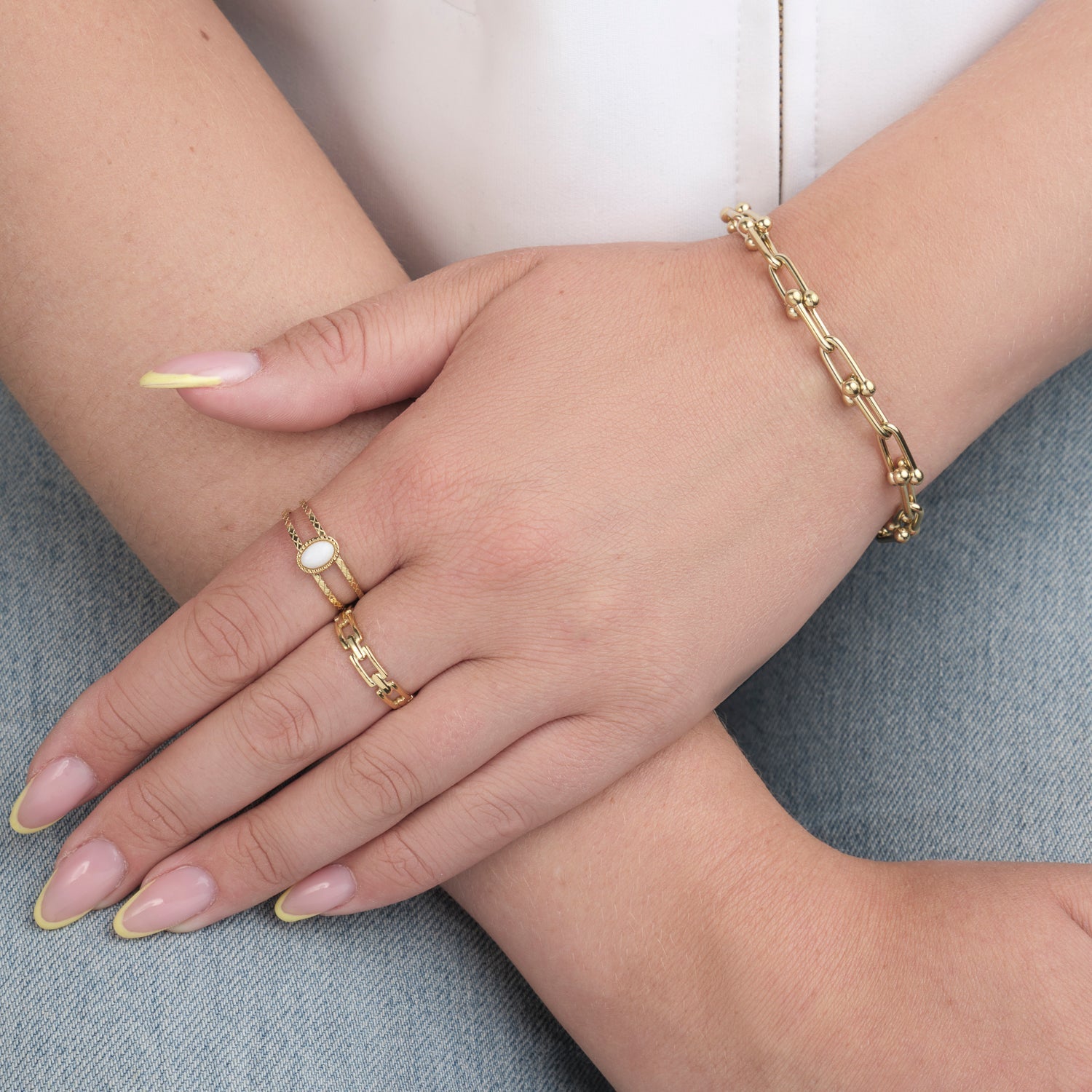 Armband lux link goud - Desieradenconcurrent.nl