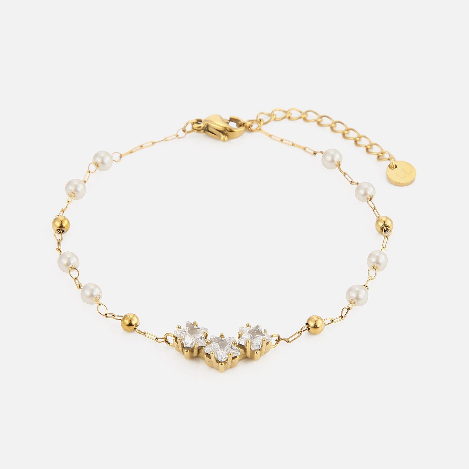 Armband parel zirkonia goud - Desieradenconcurrent.nl