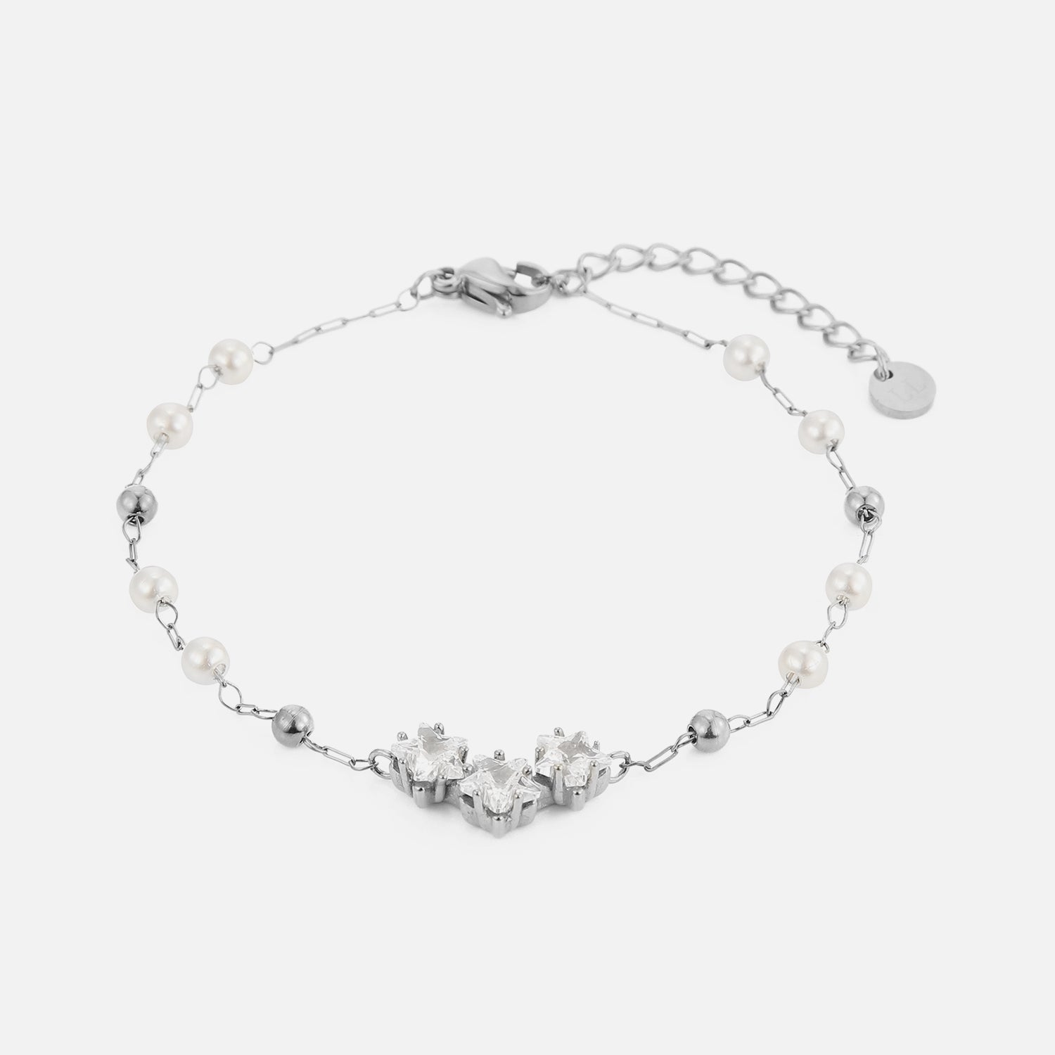 Armband parel zirkonia zilver - Desieradenconcurrent.nl