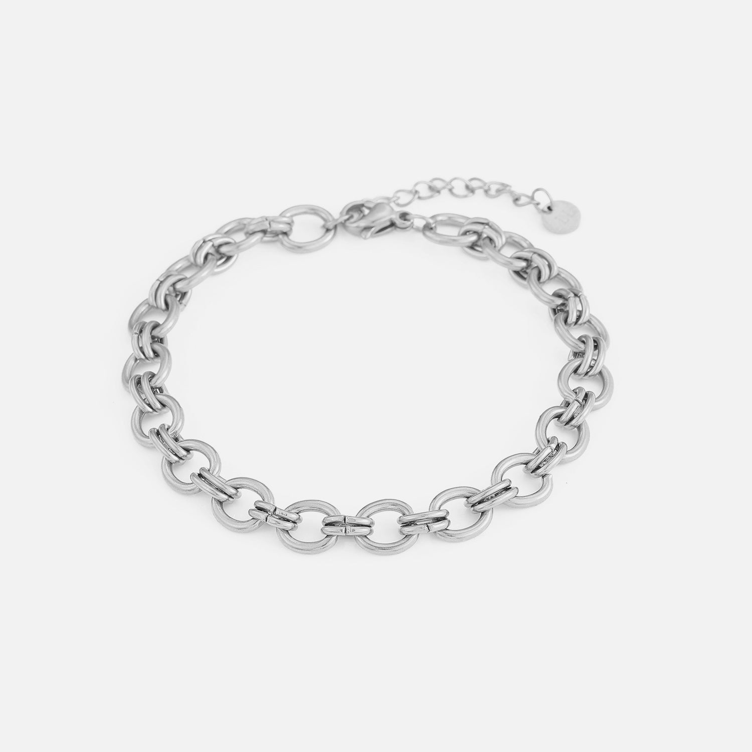 Armband ronde schakels zilver - Desieradenconcurrent.nl
