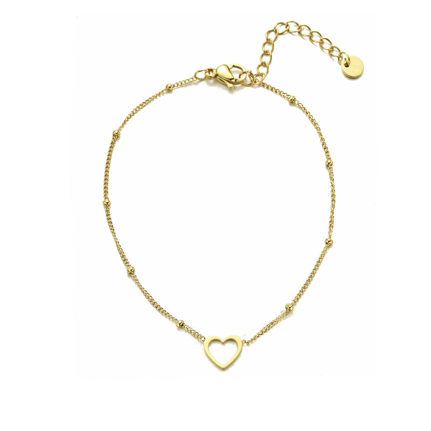 Armband simpel hartje goud - Desieradenconcurrent.nl