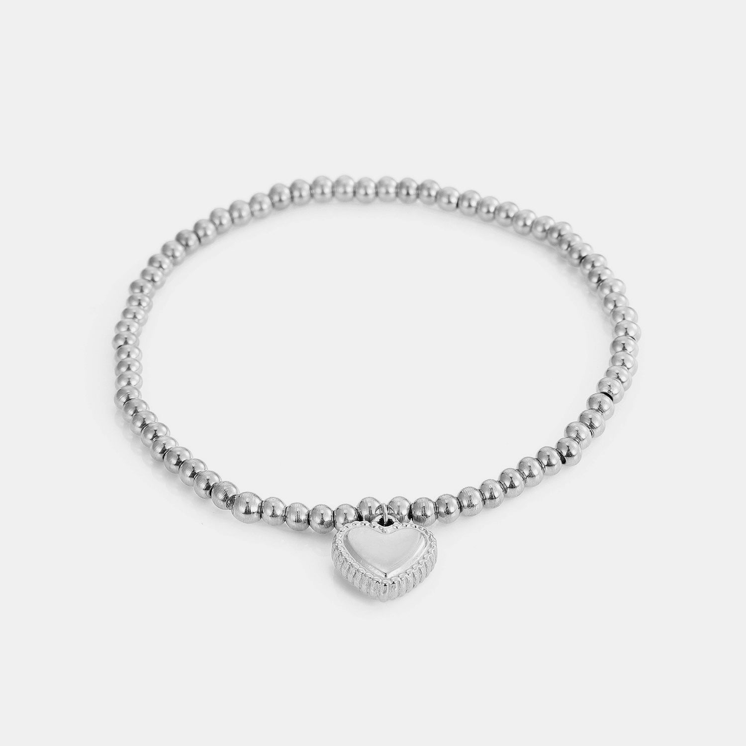 Armband stretch fancy hart zilver - Desieradenconcurrent.nl
