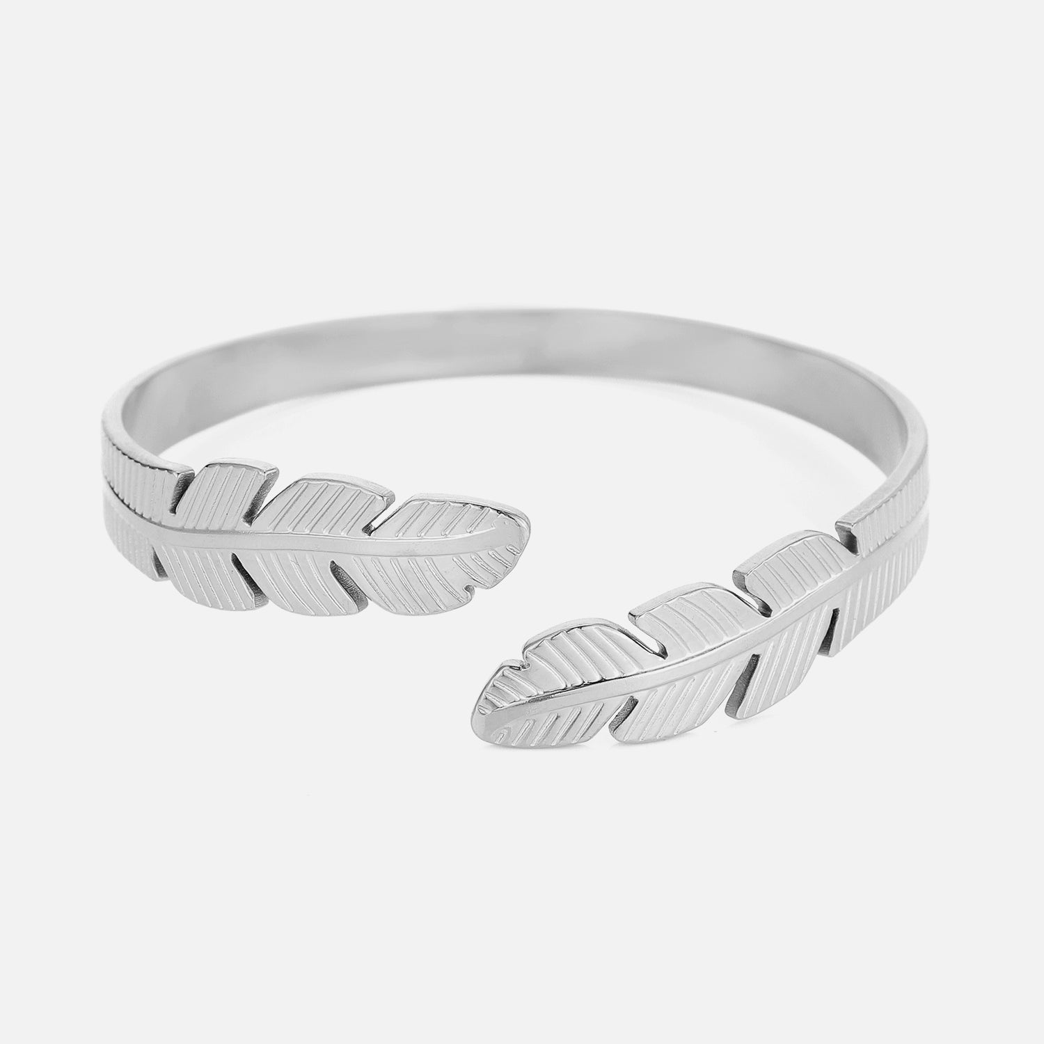 Bangle bladeren zilver - Desieradenconcurrent.nl