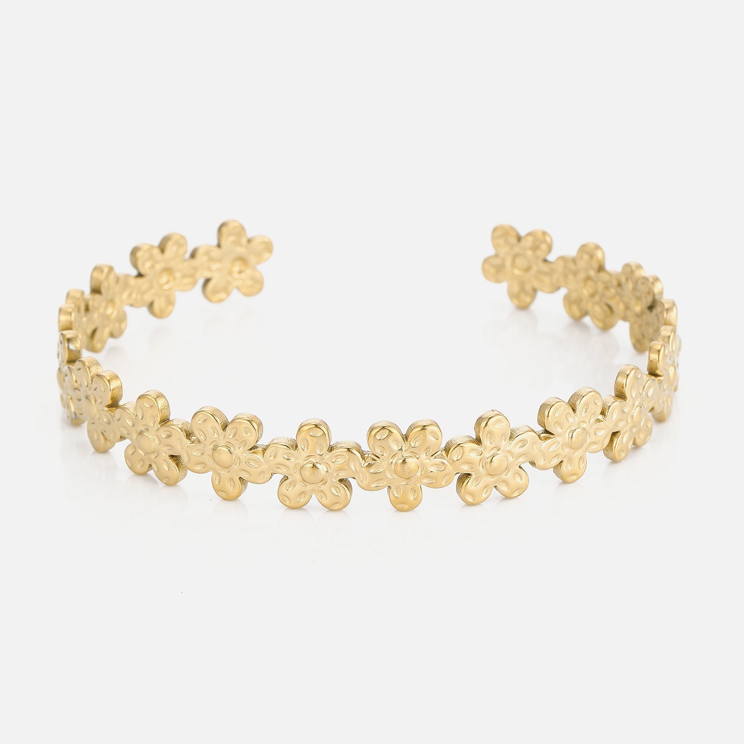 Bangle bloemen goud - Desieradenconcurrent.nl